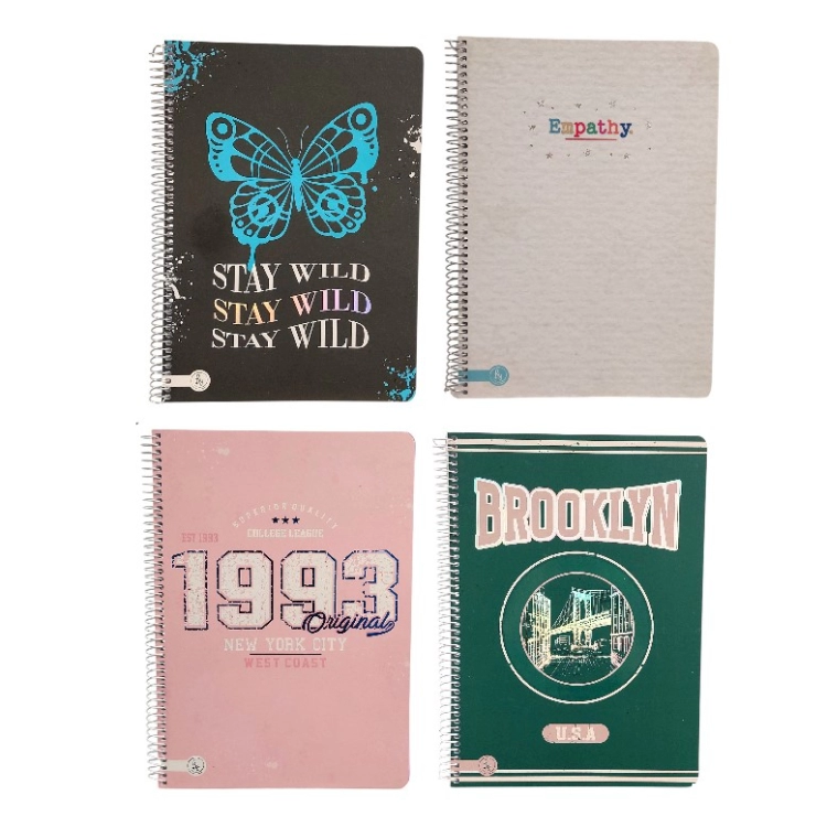 Cuaderno Universitario con Espiral RY Mix Semi Rigido 20x28 Art.1074